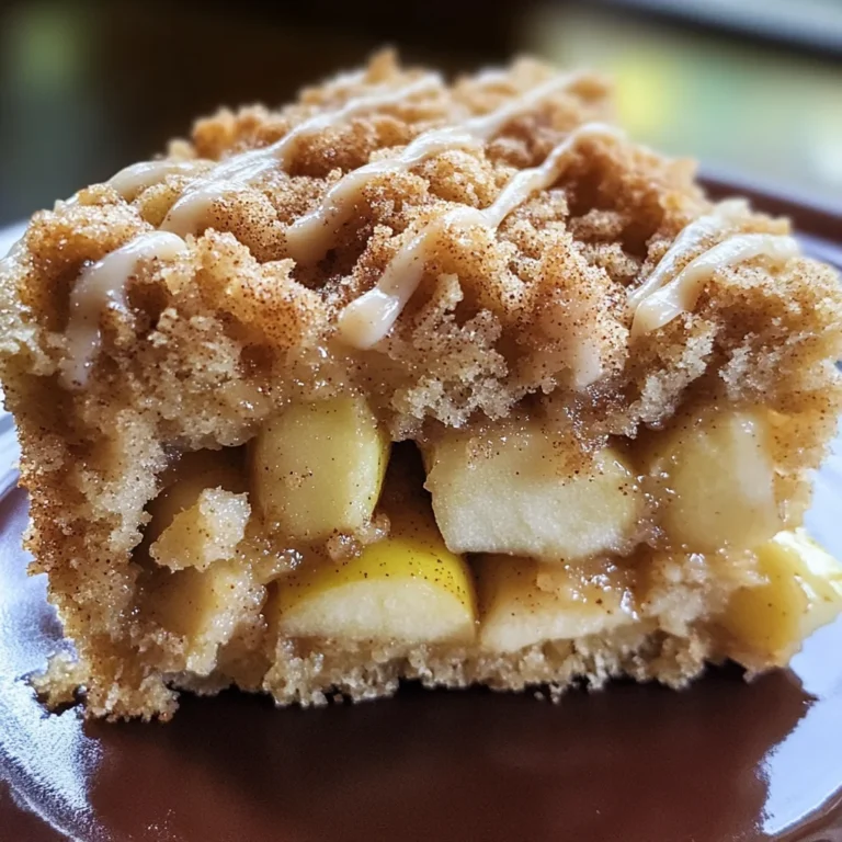Apple Crumb Cake with Cinnamon Apple Drizzle