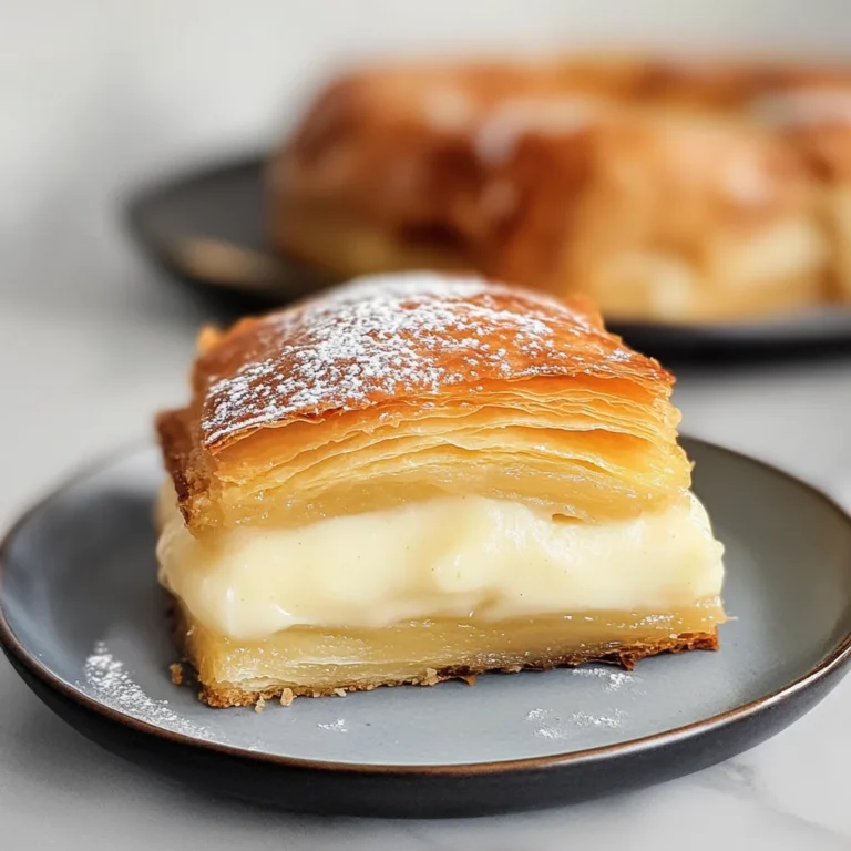 Apple Mille Feuille with Vanilla Custard (gluten-free)