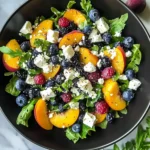 Blueberry Peach Feta Salad