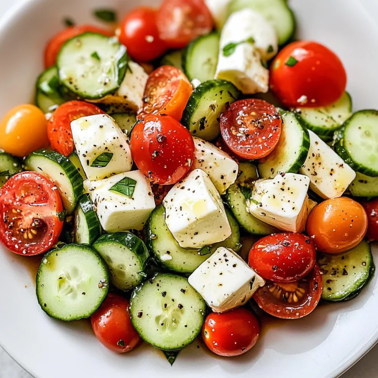 Fresh Cucumber Caprese Salad