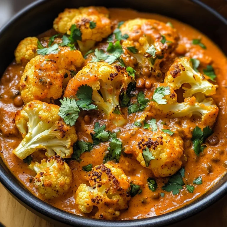 Spice-Roasted Cauliflower in Coconut Tomato Sauce with Lentils