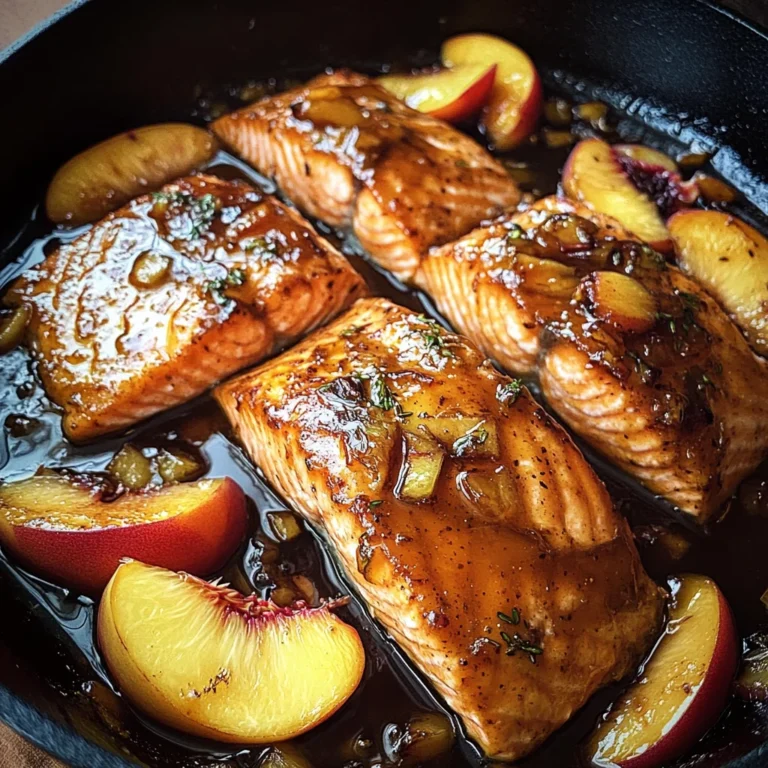 Bourbon Peach Roasted Salmon