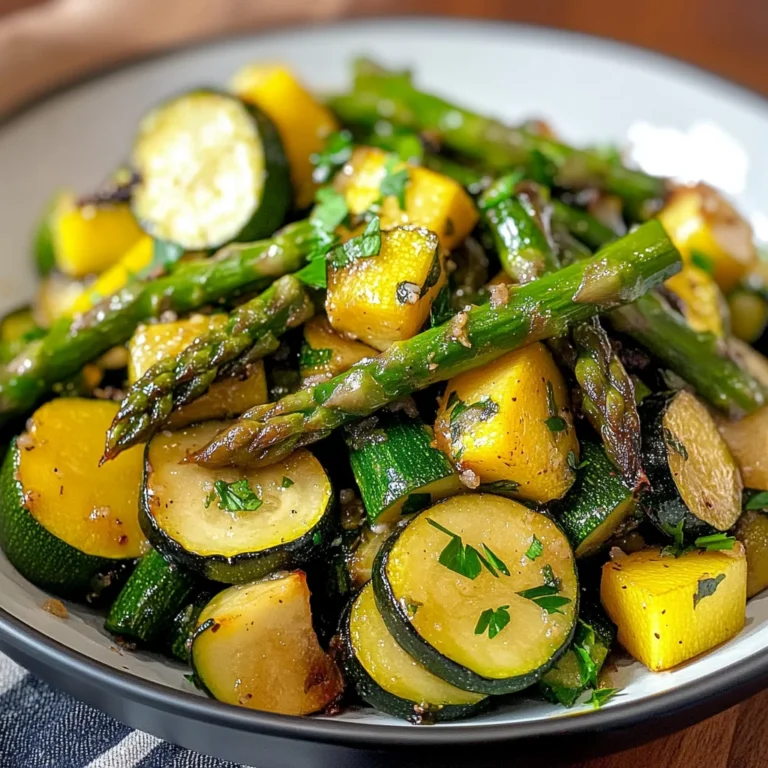 Flavorful Asparagus with Zucchini and Squash
