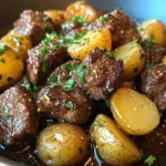 Garlic Butter Beef Bites with Potatoes