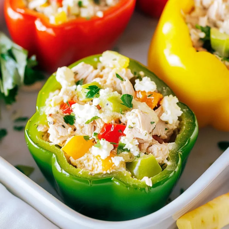 Greek Chicken Stuffed Peppers