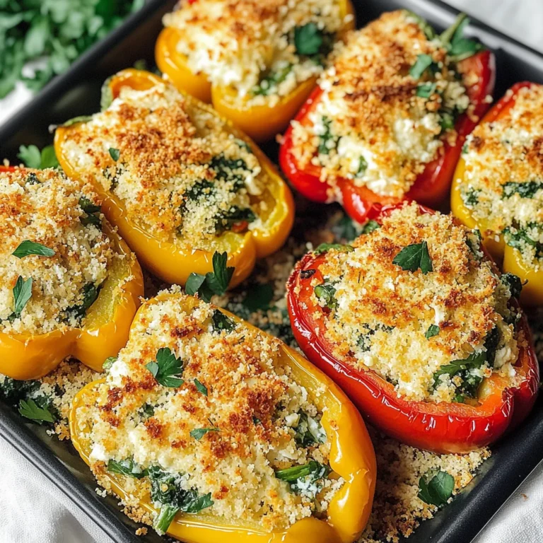 Herby Ricotta Stuffed Peppers