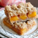 gluten free vegan peach crumb bars