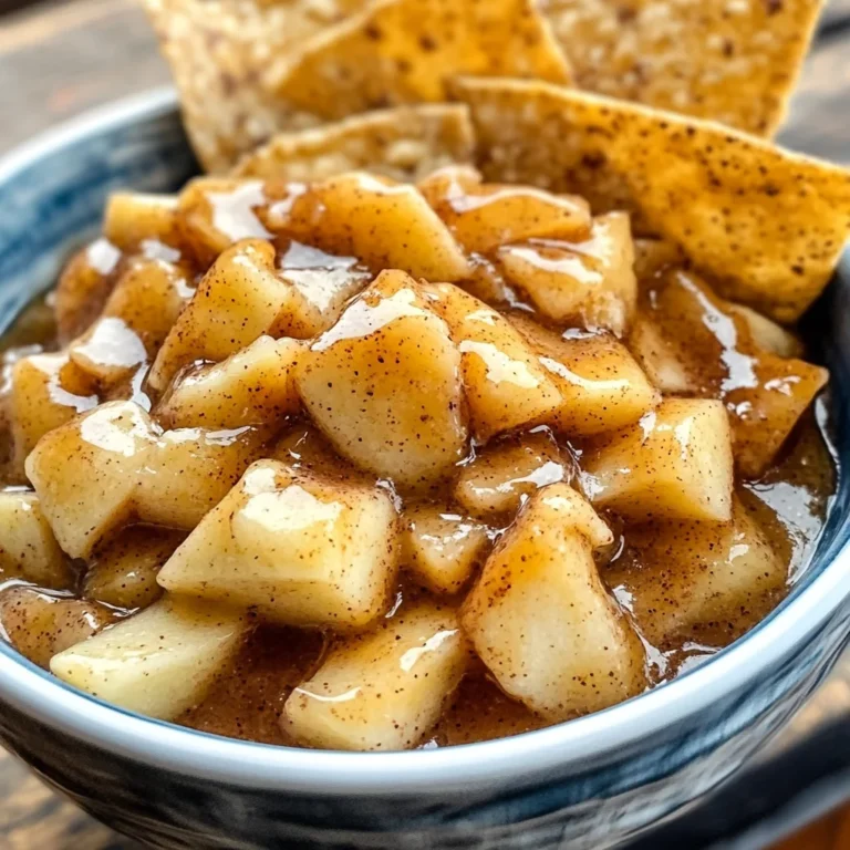 Apple Pie Dip with Cinnamon Sugar Tortilla Chips