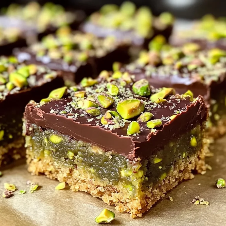 Brown Butter Dubai Pistachio Chocolate Chip Cookie Bars 🍪