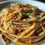Caramelized Onion Pasta with Chilli Oil