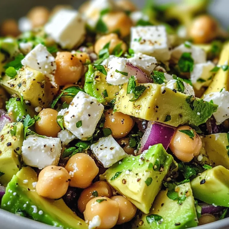 Chickpea Feta Avocado Salad