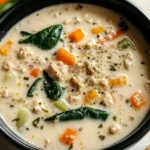 Creamy Italian Ground Chicken Soup