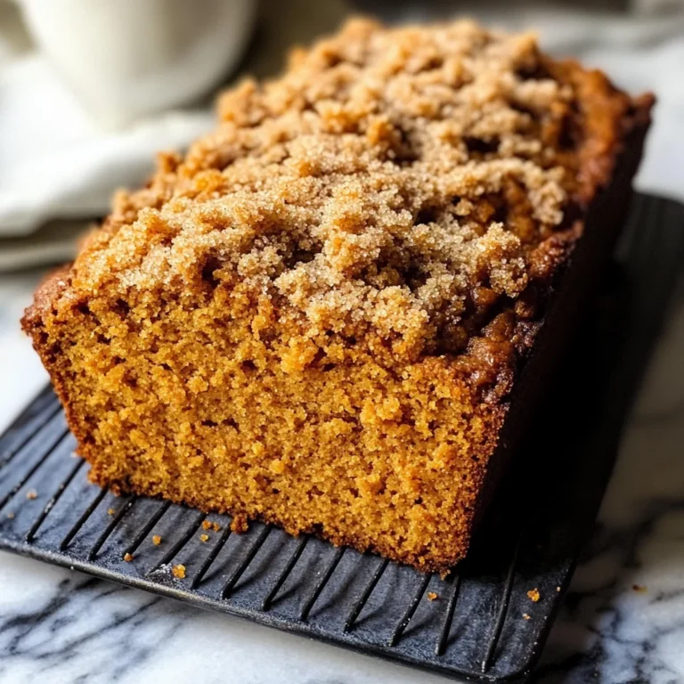 Easy Pumpkin Bread with Crumb Topping
