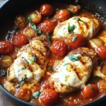 Garlic Tomato Chicken with Mozzarella