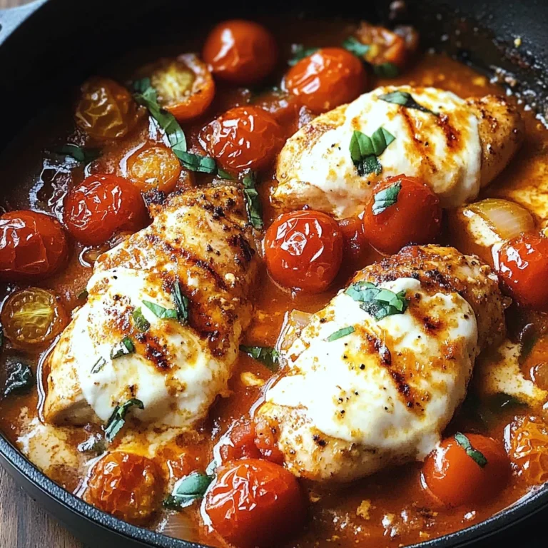 Garlic Tomato Chicken with Mozzarella