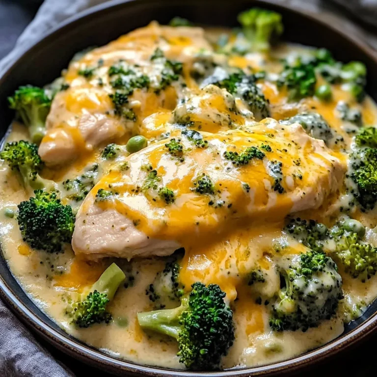 Irresistible Crockpot Creamy Broccoli Cheddar Chicken Delight