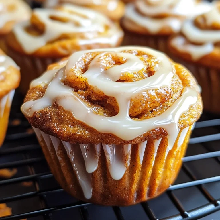 Pumpkin Cinnamon Roll Muffins