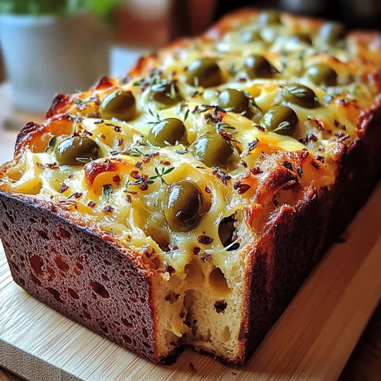 Savory Quick Bread With Cheese And Olives 🧀🍞