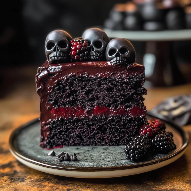 Spooky Black Velvet Halloween Cake