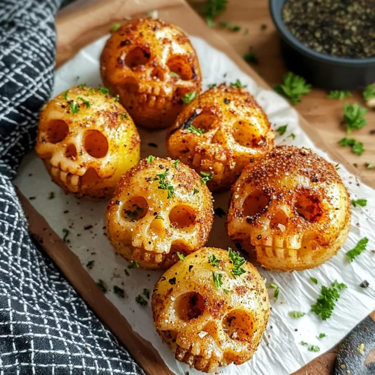 Spooky Halloween Skull Potatoes