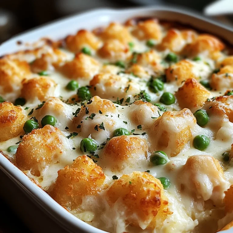 Chicken Alfredo Tater Tot Casserole: A Cozy, Comforting Dinner