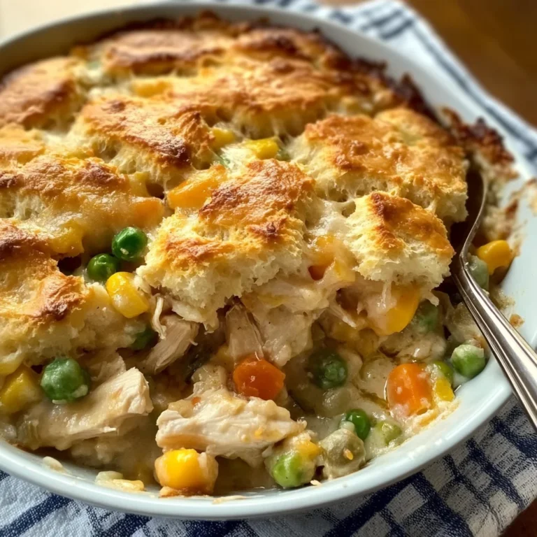Easy Chicken Cobbler Dinner Casserole