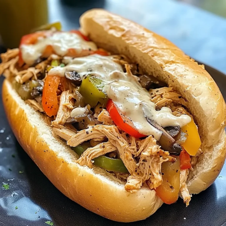Healthy Crockpot Chicken Philly Cheesesteak Recipe