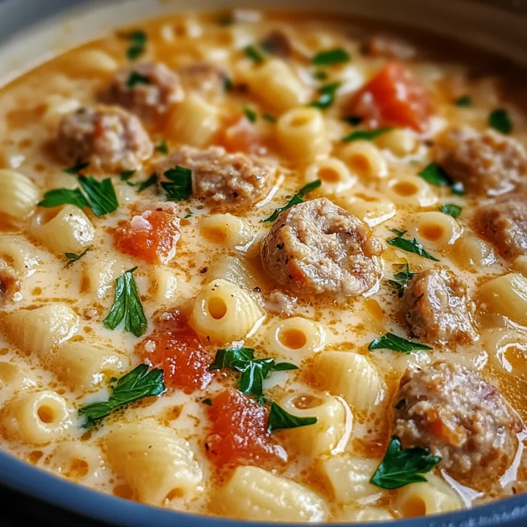 Parmesan Italian Sausage Ditalini Soup