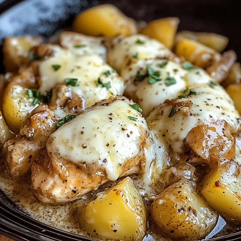 Slow Cooker Garlic Parmesan Chicken and Potatoes