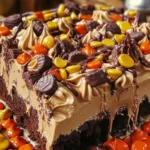 Chocolate Peanut Butter Poke Cake