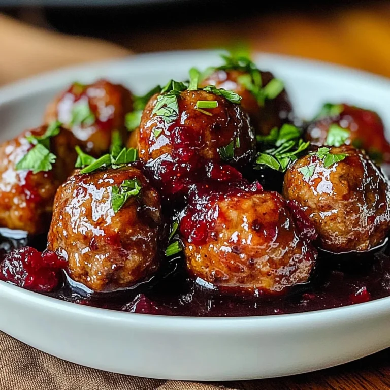 Cranberry Sauce Meatballs