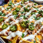 Easy Sheet Pan BBQ Chicken Nachos