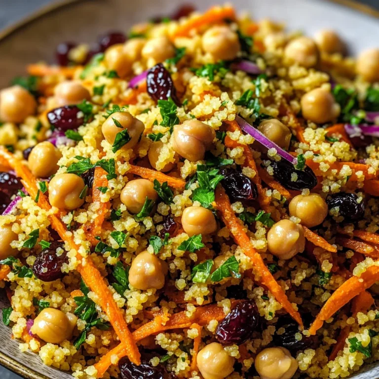 Moroccan-Spiced Chickpea and Carrot Couscous Salad