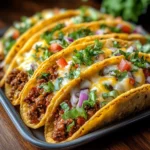 Oven-Baked Cheesy Tacos (Crispy & Loaded) You’ll Love!