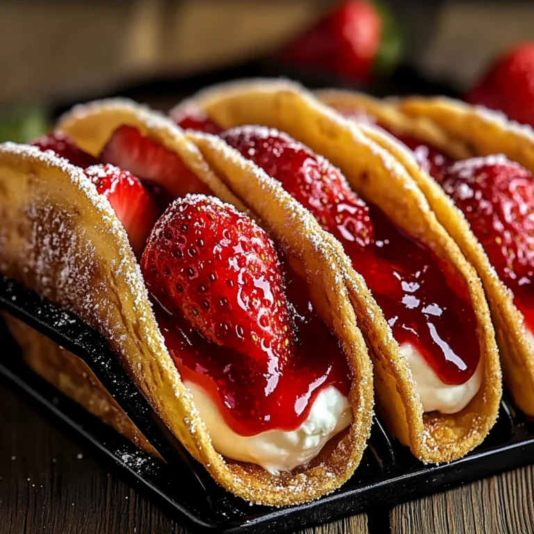 Strawberry Cheesecake Dessert Tacos – Best Sweet Taco Recipe